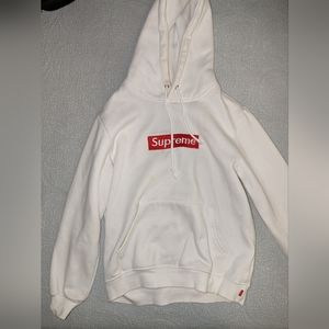 Supreme size medium white hoodie